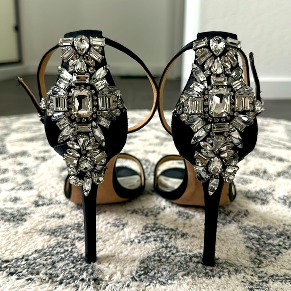 Badgley Mischka Shoes - Badgley Mischka Crystal open toe pumps size 10